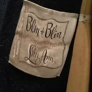 Vintage Lilli Ann black mohair coat